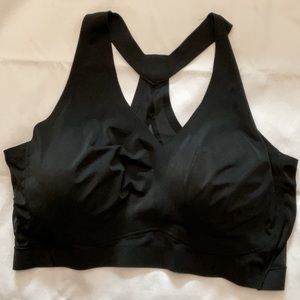 True & Co. Black w/ lace inserts Racerback Bra XL w/ Cups